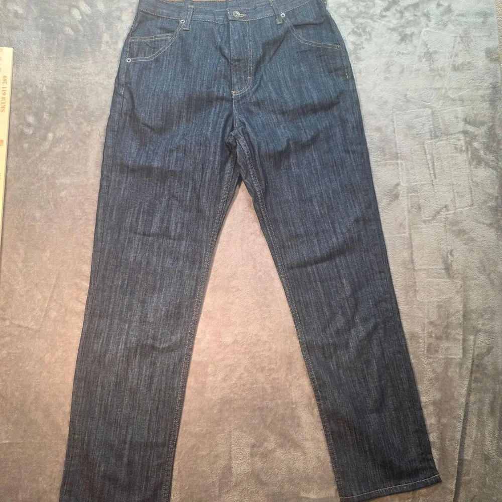 Dearborn Denim & Apparel Jeans Mens 35x31 Blue Dark Wash Relaxed Fit Stretch